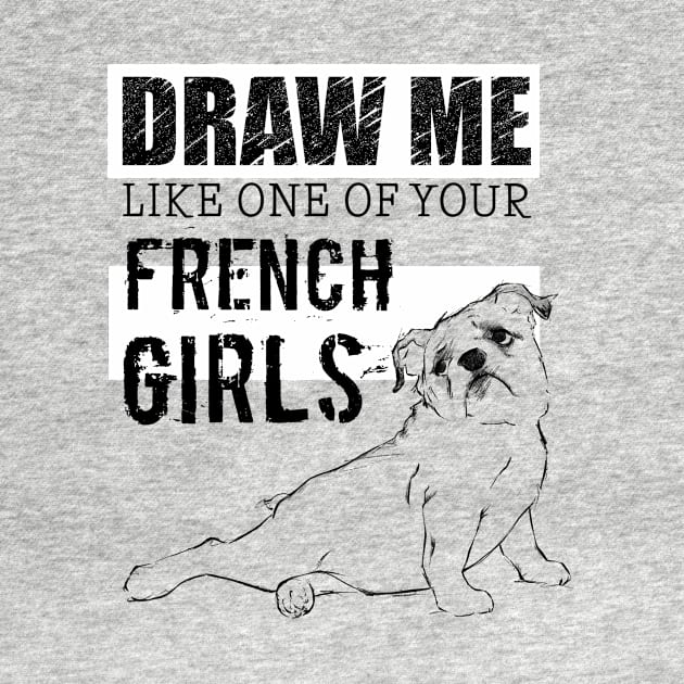 Draw Me Like One of your French Girls B/W by stuckyillustration